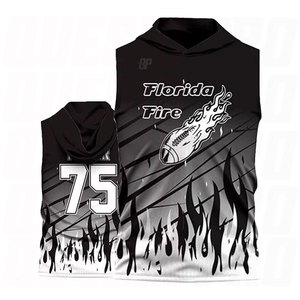 Maillot de sport 7v7 en polyester 100% sublimation, vêtements de sport d'équipe, performance entièrement personnalisable, hauts à capuche de football américain 7 contre 7, joueur - Product Image 1