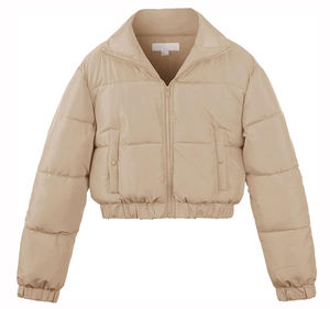 Crop Top Puffer Mujer Lujo Casual Suelto Outwear Chaqueta Invierno Cálido Felpa Puffer Chaqueta Fabricación - Product Image 1