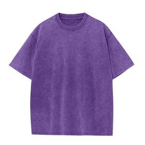 เสื้อยืดคอกลมแขนสั้นสีดำล้วนสำหรับผู้ชายเสื้อยืดทรงหลวมลำลองสีพื้น - Product Image 5