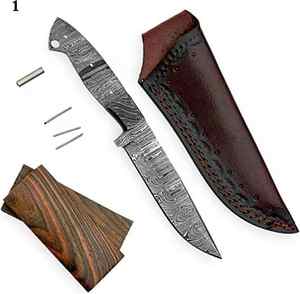 Couteau personnalisé fait à la main en acier Damas Lames vierges Lame vierge pleine soie de haute qualité - Product Image 4