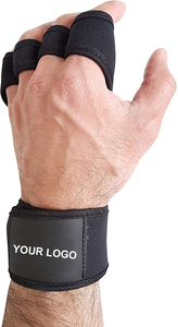 Guantes de entrenamiento de medio Dedo de cuero de alta calidad 100%, muñequera magnética para hombres y mujeres, para deporte, levantamiento de pesas, entrenamiento de gimnasio - Product Image 2