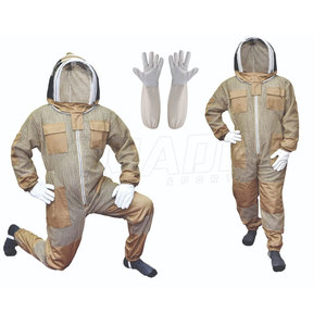 Traje de abeja con velo Traje de apicultor profesional Traje de apicultura Premium con guante de talla grande - Product Image 4