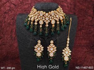 Conjunto de Collar de Joyería Kundan Hermoso, Chapado en Oro de Alta Calidad, Diseño Elegante, para Bodas, Colecciones Tradicionales - Product Image 2