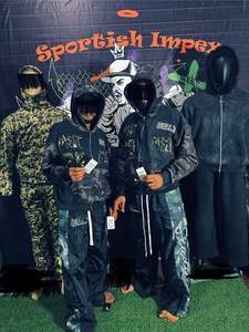 Sweat à capuche délavé en molleton français Sportish Impex personnalisé noir 450 / 500 GSM pour hommes |   Sweat à capuche oversize, coupe carrée, délavé à l'acide, effet soleil - Product Image 5