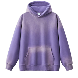 2024 qualité usine vente 380gsm polaire à capuche multicolore en gros lavage à l'acide à capuche vert sans fil lavage à l'acide à capuche - Product Image 1