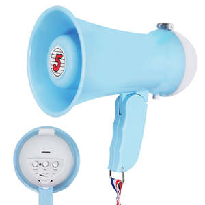 5Core Megaphone 15W Bull Horn Kids PA <b>Speaker</b> w 400 Yards Range Siren Lightweight Loud <b>Mini</b> Megafono - Product Image 1