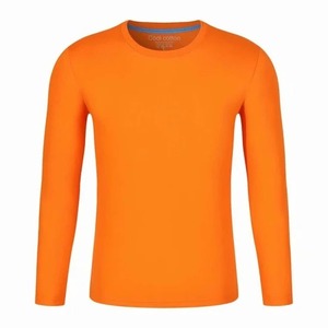 T-shirts manches longues unisexe 100% coton T-shirt col rond décontracté personnalisé pour hommes Vente en gros d'usine Style uni décontracté solide - Product Image 3