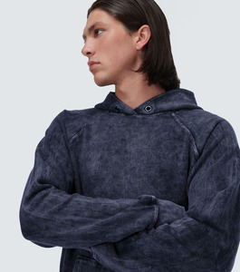 Sweat à capuche vintage délavé pour hommes avec poche kangourou sur le devant Capuche à cordon de serrage réglable Tissu en coton doux pour plus de confort - Product Image 5