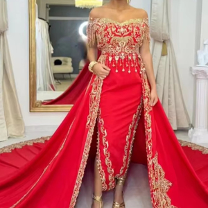NUEVO ÚLTIMO DISEÑADOR DE BORDADO DE ZARI EN EL HERMOSO CAFTAN DE BADROON CON VESTIDO DE RUTA PARA FIESTA-WEAR & Wedding = 2024 - Product Image 1
