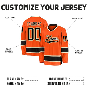 Maillot de hockey sur glace en polyester 100% entretenu par OEM fabriqué professionnellement avec logo personnalisé vêtements de hockey sur glace professionnels - Product Image 3