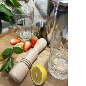 Trituradora de limón hecha a mano moderna de madera color plata último diseño para restaurante y cocina - Product Image 5