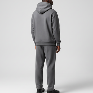 Conjunto de 2 Piezas de Chándal Deportivo de Invierno Personalizado OEM, Estampado en Serigrafía, Sudadera Holgada Regular con Capucha y Pantalones Deportivos de Algodón para Hombre - Product Image 3