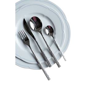 Ensemble de couverts en acier inoxydable de style moderne en or rose, finition de luxe, vaisselle pour la maison, l'hôtel et les fêtes - Product Image 3