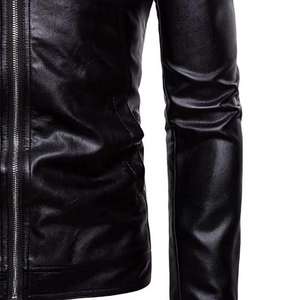 Chaqueta de Cuero Premium OEM 2026, Diseño Personalizado, Chaqueta de Motociclista para Hombre, Chaqueta de Cuero Original Negra para Hombre - Product Image 4