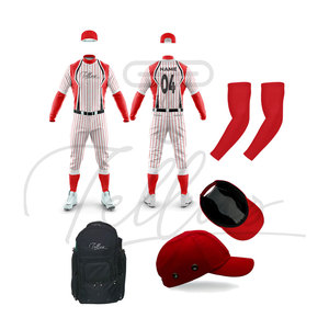 Ensemble d'uniformes de baseball personnalisés pour adultes, maillot à col en V boutonné, logo brodé, impression numérique, respirant, 100% polyester, équipe - Product Image 6