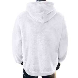 Women's Men's Thick Winter <b>Hoodie</b> with Full Zip Fur Lining High Quality 100% Cotton Warm <b>Fluffy</b> Design with Heavy Zipper Pocket - Product Image 3