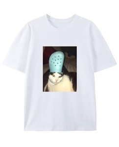 Áo thun in hình mèo ngộ nghĩnh ODM, chấ<span class=keywords><strong>t</strong></span> liệu 100% cotton, kiểu dáng rộng rãi, thời trang đường phố, chấ<span class=keywords><strong>t</strong></span> lượng cao, bán buôn áo thun cho nam nữ - Product Image 3