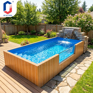 Piscine conteneur modulaire préfabriquée pour extérieur, jardin ou villa, avec système de filtration et pompe - Product Image 1
