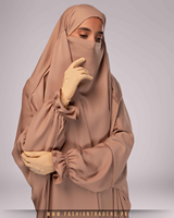 Dernière Tendance OEM Modeste Nida Tissu Polyester Premium Respirant Une Pièce Longueur Ras du Sol Grande Taille Hijab à Enfiler Printemps Automne