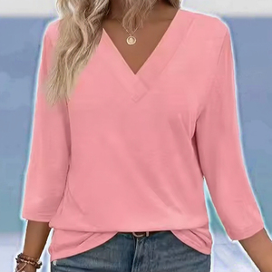 Chaqueta de Manga Larga con Cuello en V para Mujer, Primavera 2025, Camiseta de Punto con Cintura, Ropa Informal para Mujer, Lisa, Teñida, Anti-Pilling, Poliéster - Product Image 3