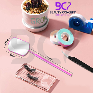 Forme carrée Highland Qualité Prix raisonnable Acier inoxydable Produit unique Miroirs à cils sans adhérence - Product Image 5