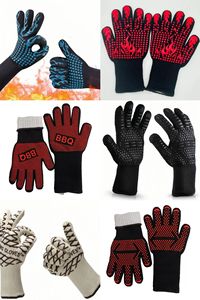 قفازات OM18 مقاومة للحرارة العالية مصنوعة من السيليكون والأراميد، مقاومة للهب وغير قابلة للانزلاق، مناسبة للخبز والشواء - Product Image 3