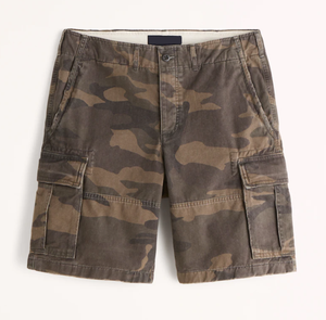 กางเกงขาสั้นคาร์โก้ลำลองผู้ชายแบบเรียบง่าย ปรับขนาดได้ มีกระเป๋าอเนกประสงค์ ผ้าฝ้ายระบายอากาศสำหรับฤดูร้อน - Product Image 2