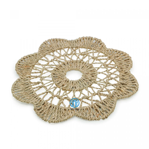 Decorative Flower Seagrass Boho Wicker Table Decor Woven <b>Placemat</b> <b>Round</b> Natural Table Mats in Vietnam - Product Image 5