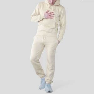 Jersey liso teñido y a prueba de viento para hombre, chándales, nuevo diseño, conjunto de chándal para hombre, chándales de tela de algodón 100% para hombre - Product Image 2