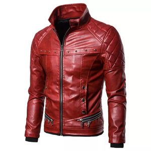 Chaqueta de Cuero PU Personalizada para Hombre, Chaqueta Bomber de Talla Grande, Chaqueta de Motociclista Personalizada, Chaqueta 2026 para Hombre - Product Image 5