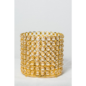 Meilleure vente de bougeoir votif de luxe de bonne qualité en métal et cristal de taille moyenne bougeoir t-light d'intérieur pour décoration de mariage - Product Image 6