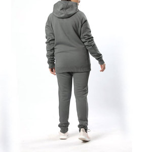 Conjunto de dos piezas personalizado OEM al por mayor para correr color personalizado chaqueta cortavientos chándales para mujer Jersey sólido chándal - Product Image 3