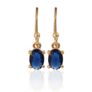 Joyería de tanzanita chapada en oro, pendiente pequeño y colgante, Juego de puntas, pendientes de alambre de oreja, joyería, juego de piedras preciosas de 4X6mm, pendiente de regalo - Product Image 5