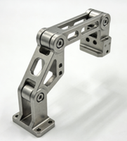 Support de bras de robot industriel usiné sur mesure par CNC, composants mécaniques en aluminium et acier inoxydable, service d'usinage