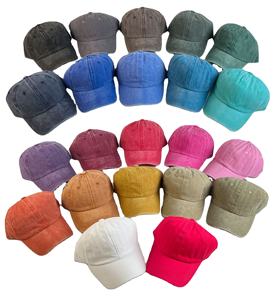 Venta al por mayor de gorras de béisbol deportivas lavadas desgastadas de color sólido sin estructura ajustables de algodón vintage retro con logotipo personalizado - Product Image 5