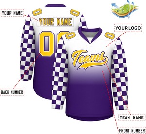 Wholesale Custom <b>Ice</b> Hockey Jersey OEM Factory Price Durable Polyester Sublimation Quick Dry Breathable Teamwear Uniform - Product Image 6