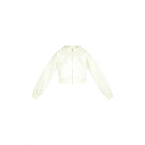 Women <b>Cropped</b> Hoodie Long <b>Sleeve</b> Cotton Fleece Pullover Zip Up Casual Streetwear Fashion Hoodie Custom Logo Wholesale <b>Top</b> - Product Image 3