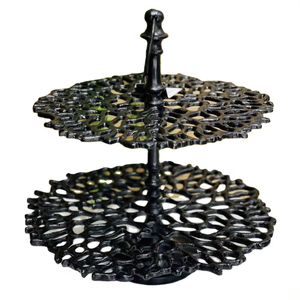 Factory Customized High Sale Black Metal <b>3</b> <b>Tier</b> <b>Cake</b> <b>Stand</b> Wedding Accessories Royal Fancy <b>Cake</b> Placing Tool and Display <b>Stand</b> - Product Image 2