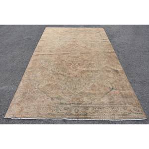 พรมขนสัตว์ตุรกีวินเทจ59x97ฟุตดีไซน์คลาสสิกงานเย็บปะทำด้วยมือสี่เหลี่ยมห้องโถงสำหรับห้องนั่งเล่นน้ำยาง - Product Image 1