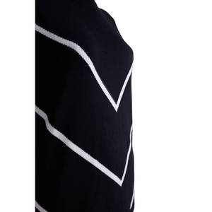 Blusa de Punto a Rayas Negras para Uso Casual en Otoño y Verano - Product Image 2