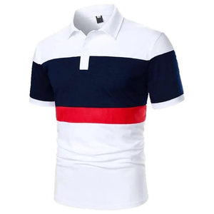 100% algodón, manga corta, antiarrugas, camisetas de hombre polo 100% algodón personalizado para hombre Polo camisetas bordado impreso Logo OEM - Product Image 3