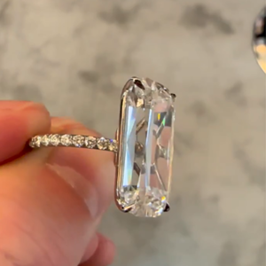 แหวนหมั้นเพชรโมอิส5.25กะรัตทองคำขาว18K สีขาวทองดำโรเดียมตั้งค่า IGI ได้รับการรับรองราคาโรงงาน - Product Image 3