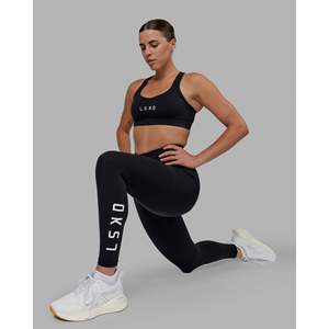 High-Waisted Seamless <b>Leggings</b> with <b>Pockets</b>-Black-White XXS-XXL ODM Custom Workout Pants - Product Image 1