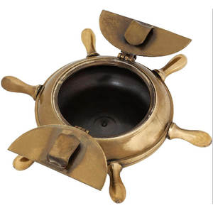 Cendrier élégant pour la maison bureau hôtel Bar bol décor moderne cendriers en métal forme ronde couleur or voiture bol de bureau cendrier humain - Product Image 6