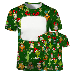 High Quality <b>Men's</b> <b>T</b>-<b>Shirt</b> Custom Logo Sublimation Print Winter <b>Christmas</b> Halloween Solid Pattern Customizable 100% Polyester - Product Image 5