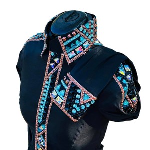 Camisa Vaquera Artesanal para Espectáculos Ecuestres, Cintura Alta, Cierre de Cremallera, Tejido de Tafetán Elástico y Transpirable para Montar a Caballo - Product Image 4