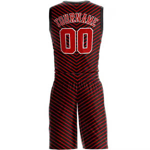 Camiseta de baloncesto juvenil roja personalizada, chaleco deportivo, técnica de sublimación uniforme, acepta personalizaciones de logotipo, jugadores corriendo - Product Image 6