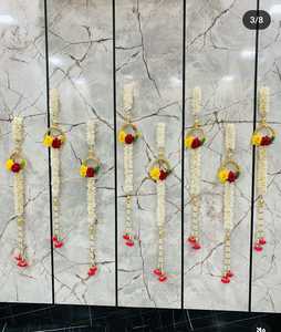 Cadena de decoración de guirnalda de jazmín con rosas Peals para ajustes de fondo, Haldi Mehndi e idea de decoración de templo - Product Image 6