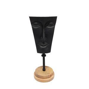 Ensemble de 2 statues en aluminium, sculpture brute en laiton couleur or, sculpture d'art de petite taille pour décoration de table de salon - Product Image 6