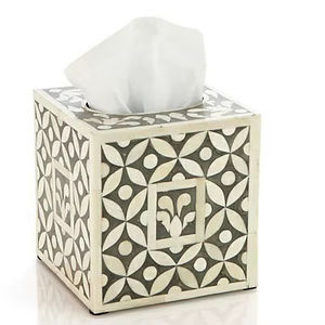 Porte-mouchoirs en bois incrusté d'os écologique fait à la main en gros décoratif pour les voitures de bureau à domicile modernes - Product Image 1